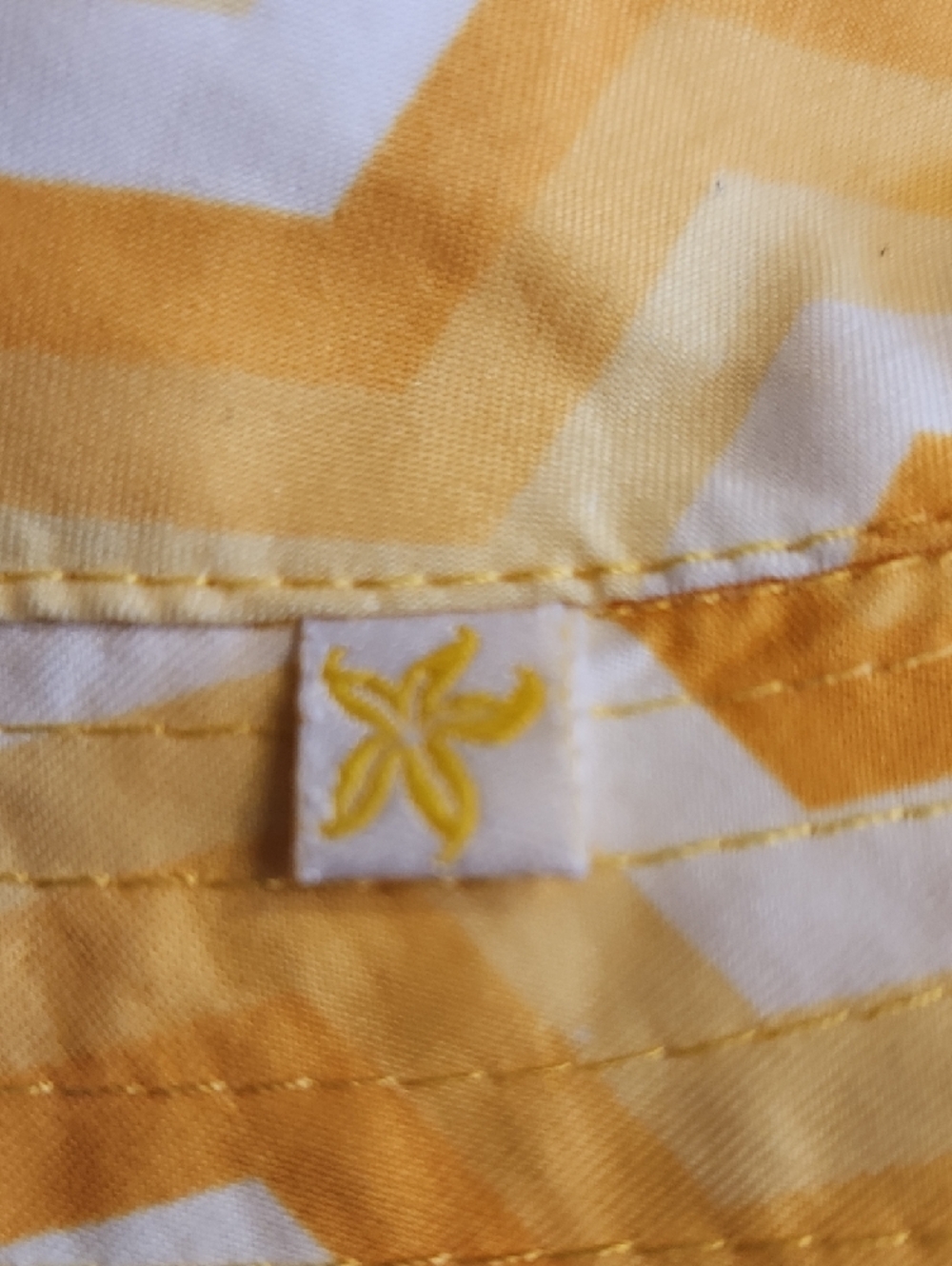 Source Unknown , Yellow and White Chevron Sun Hat, Adult - Picture 4 of 4